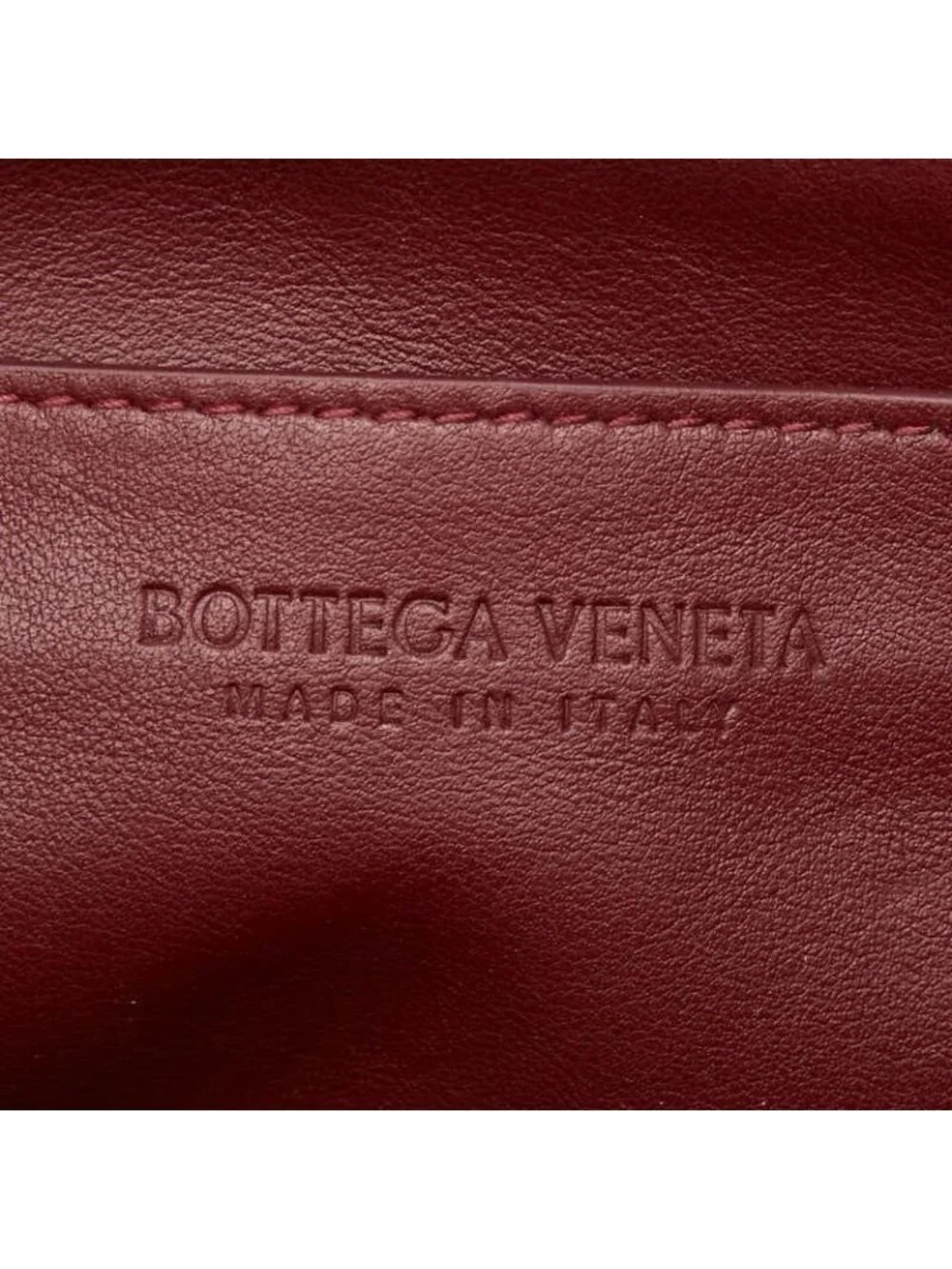 Bottega Veneta Zip Around Clutch Bordeaux Leather